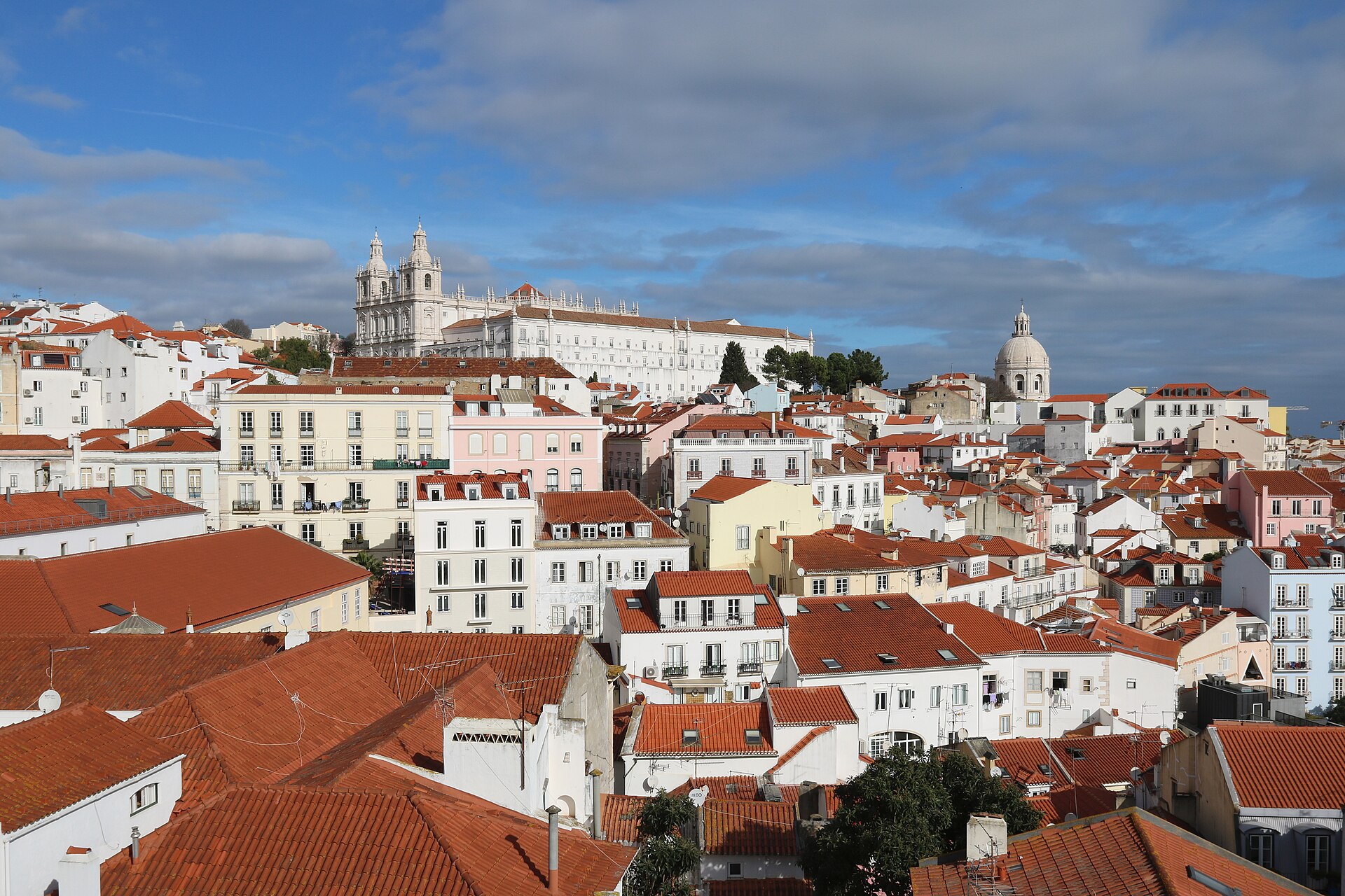 Alfama rooftops from the Miradouro de Santa Luzia, Lisbon