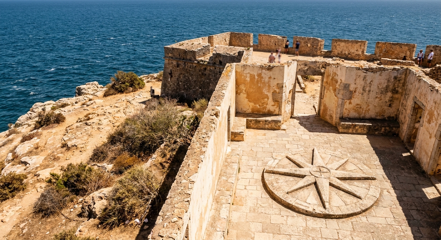 A stone wind rose inside the walls of a clifftop fortress above the Atlantic