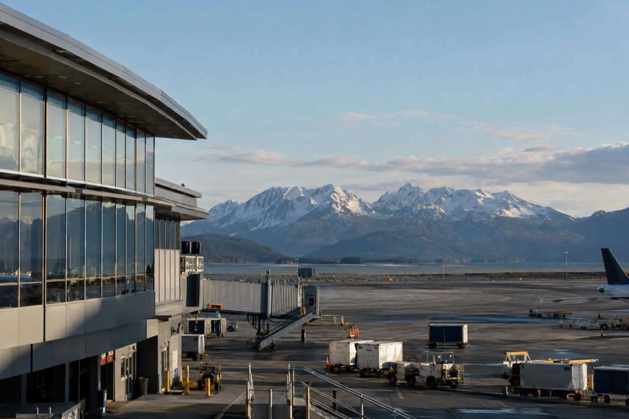 An airport in Alaska