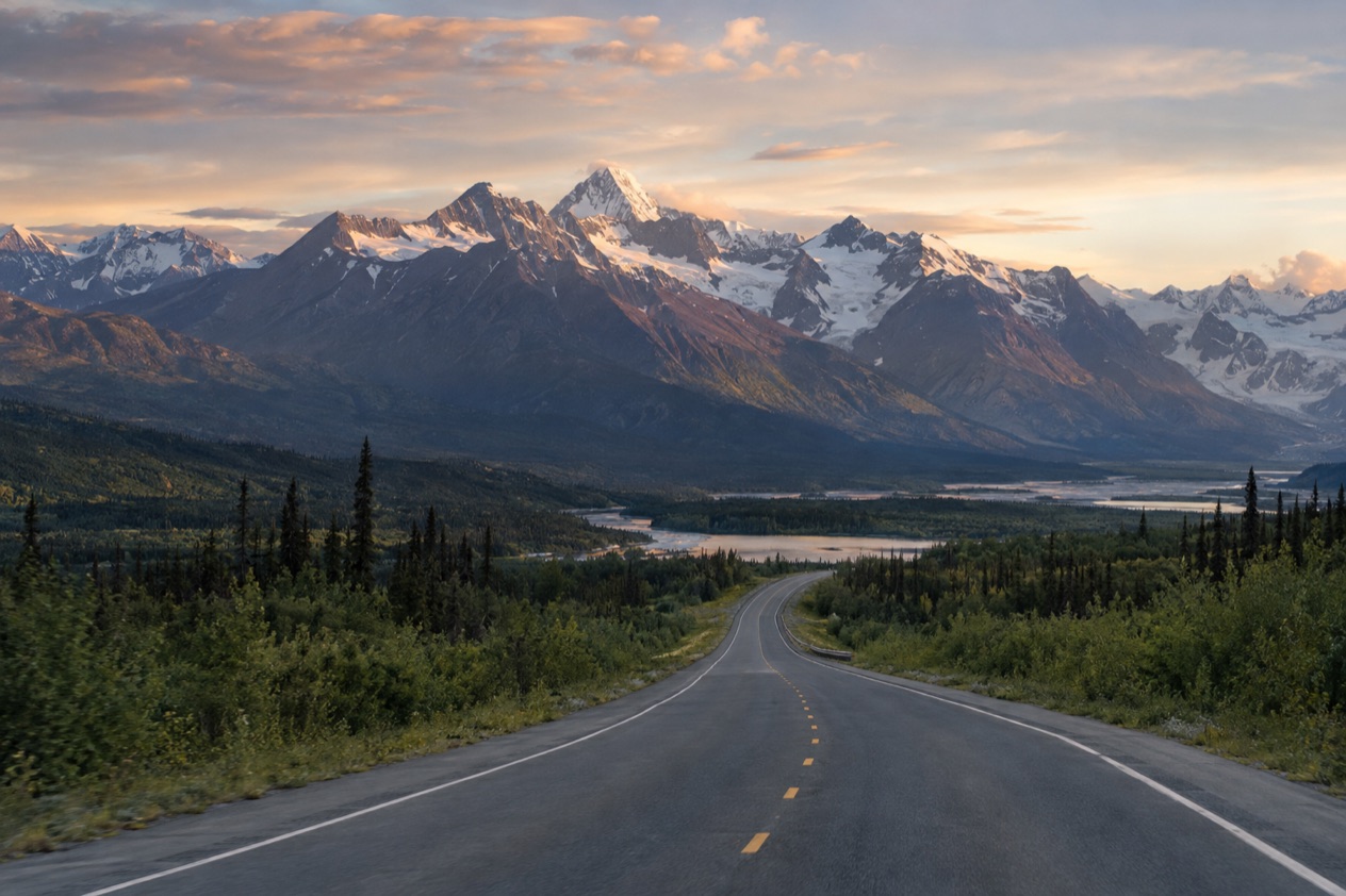 A highway in Alaska