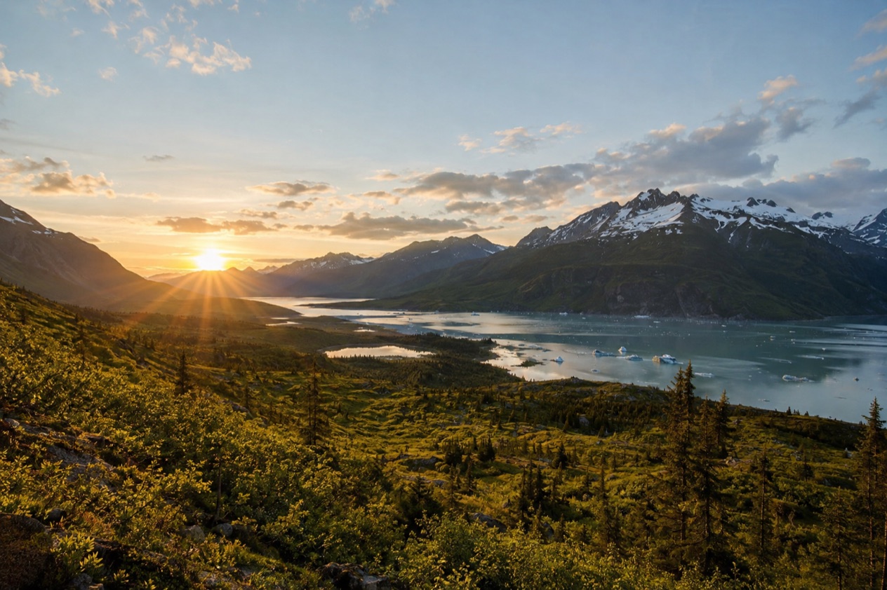 A summer evening in Alaska