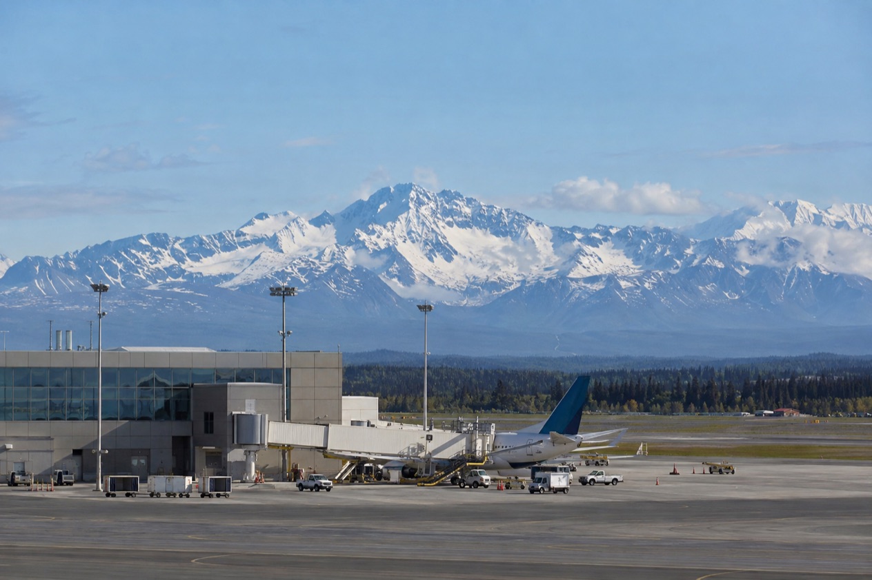 An airport in Alaska