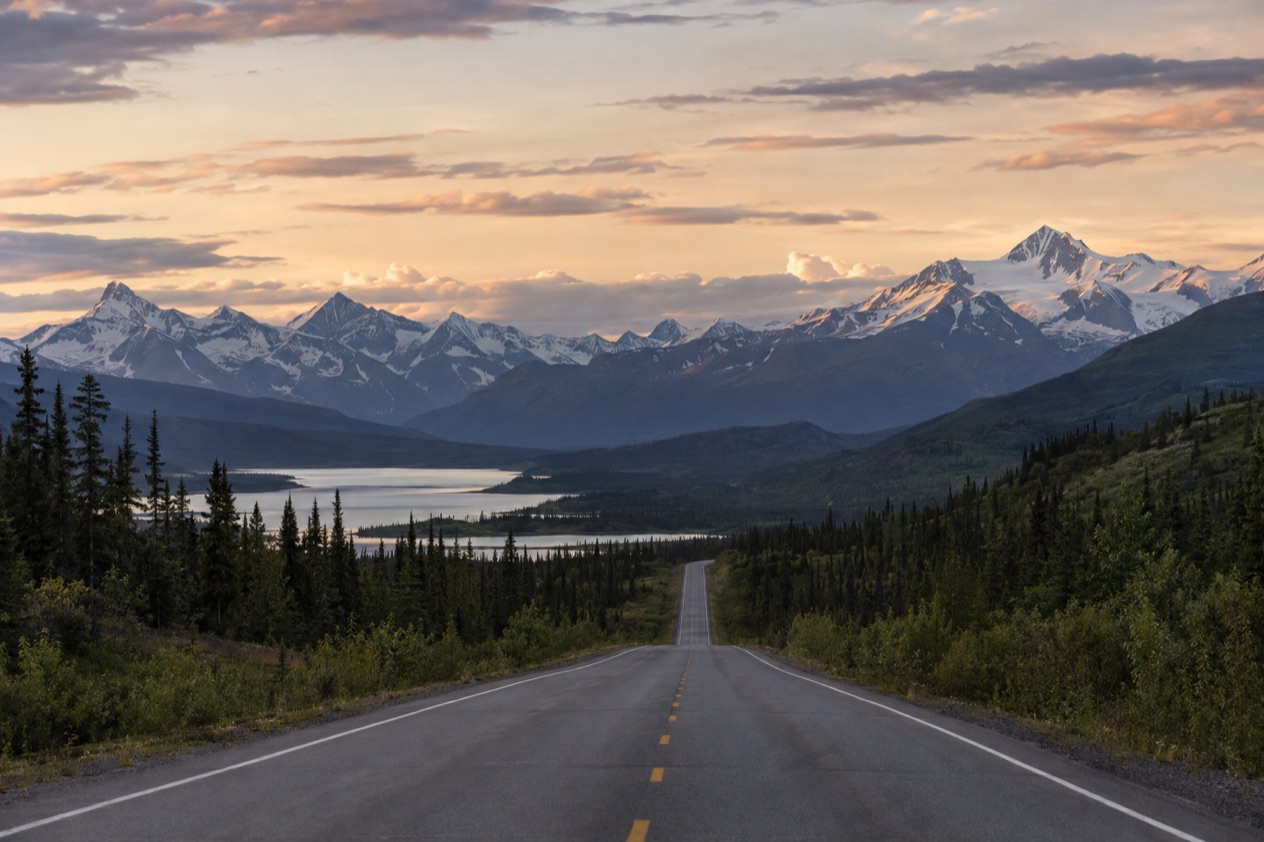 A highway in Alaska