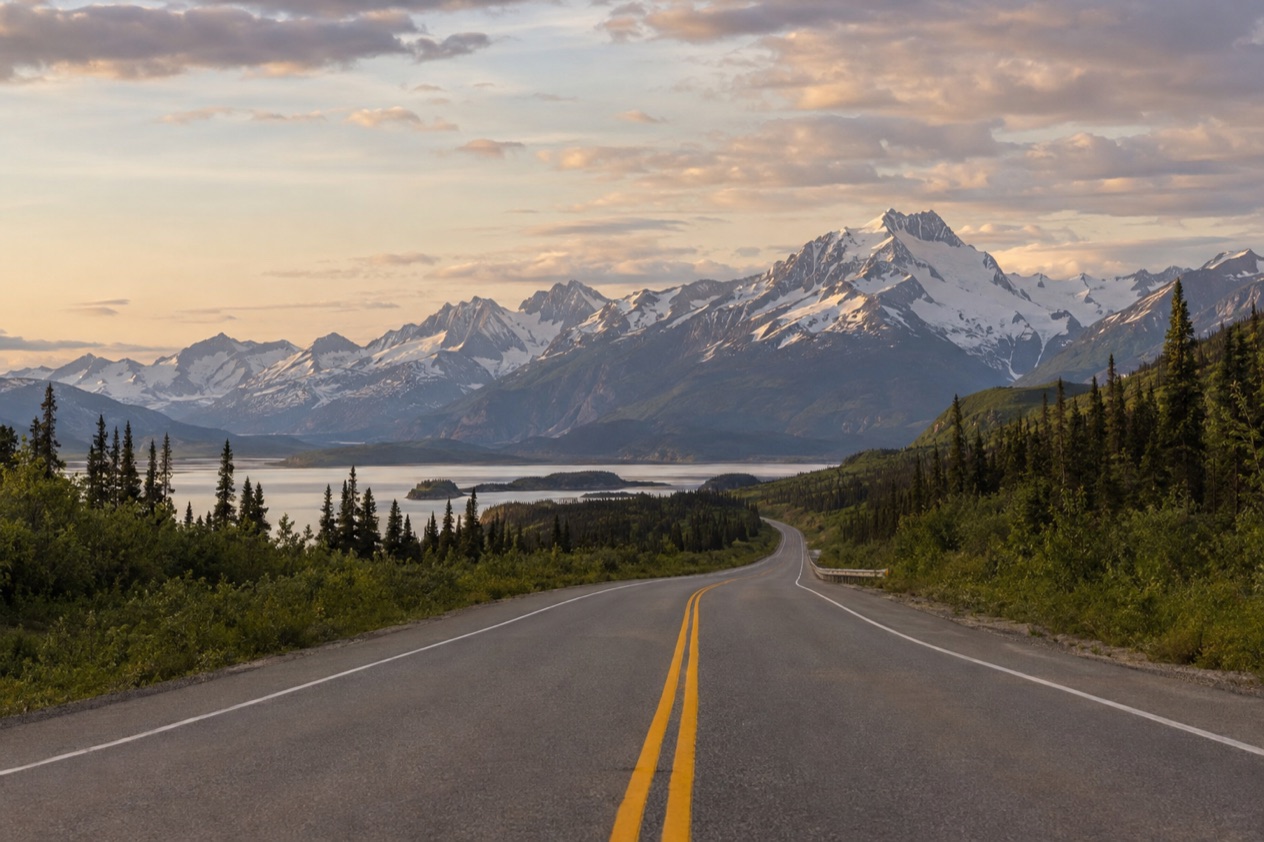 A highway in Alaska