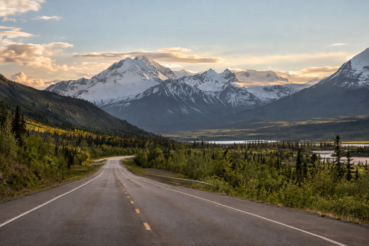 A highway in Alaska