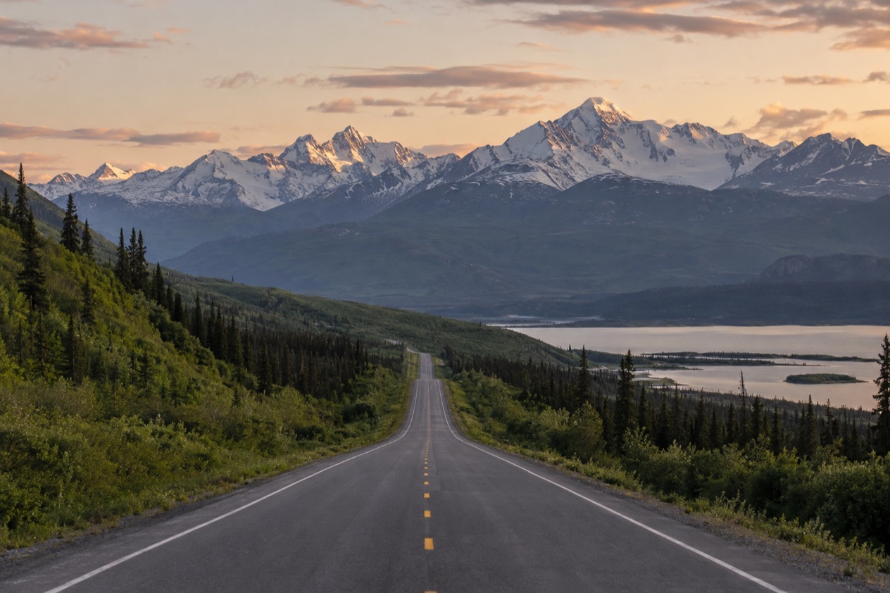 A highway in Alaska