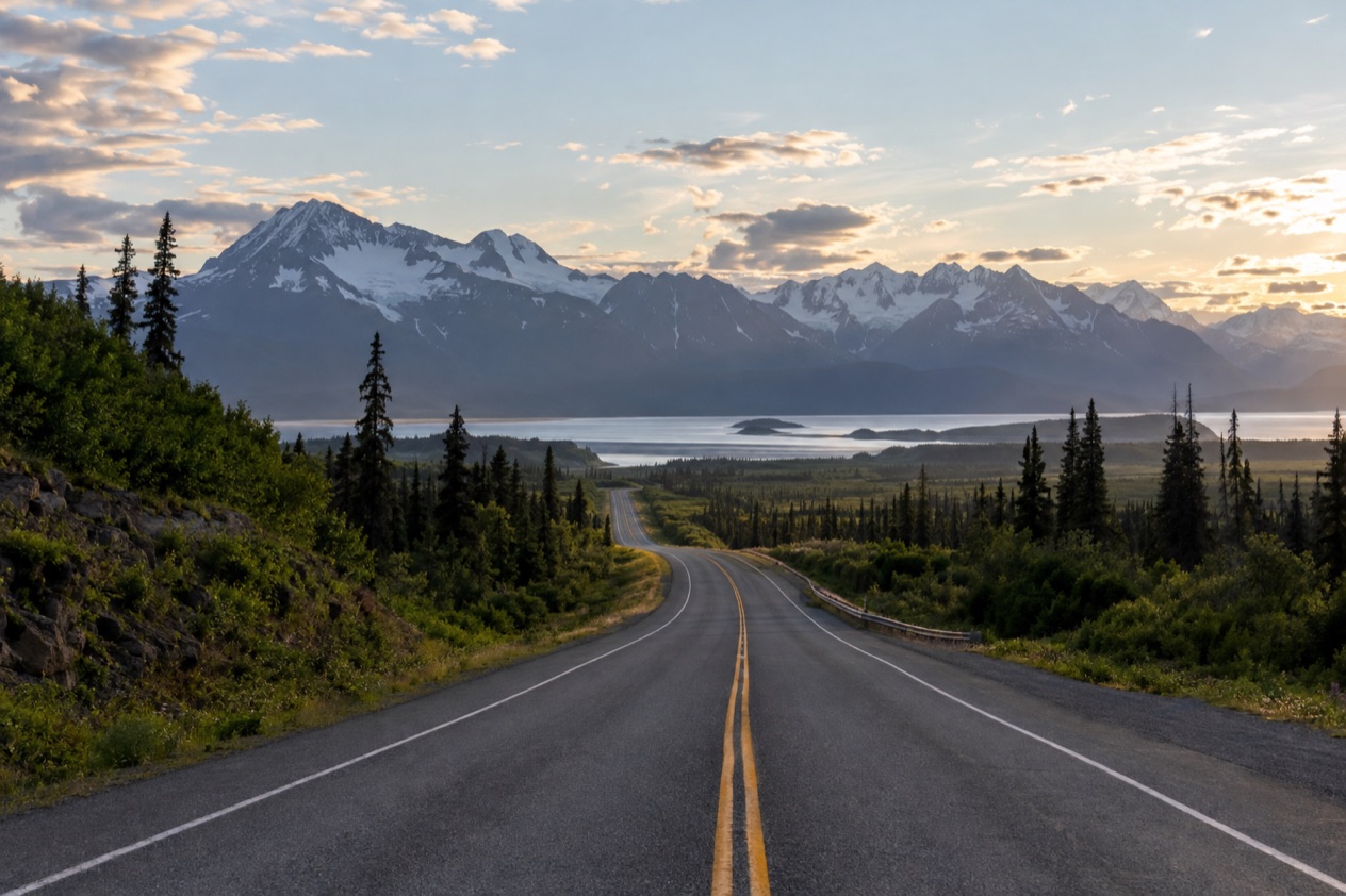 A highway in Alaska
