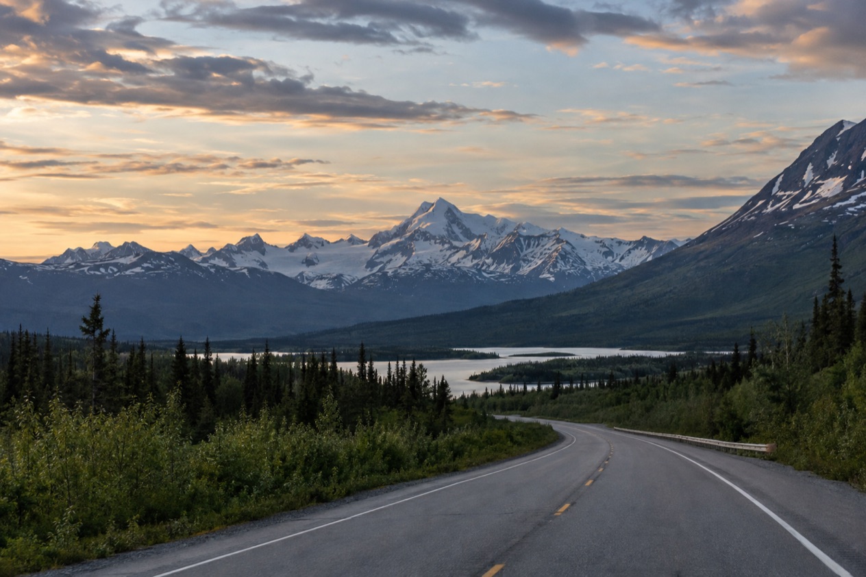 A highway in Alaska