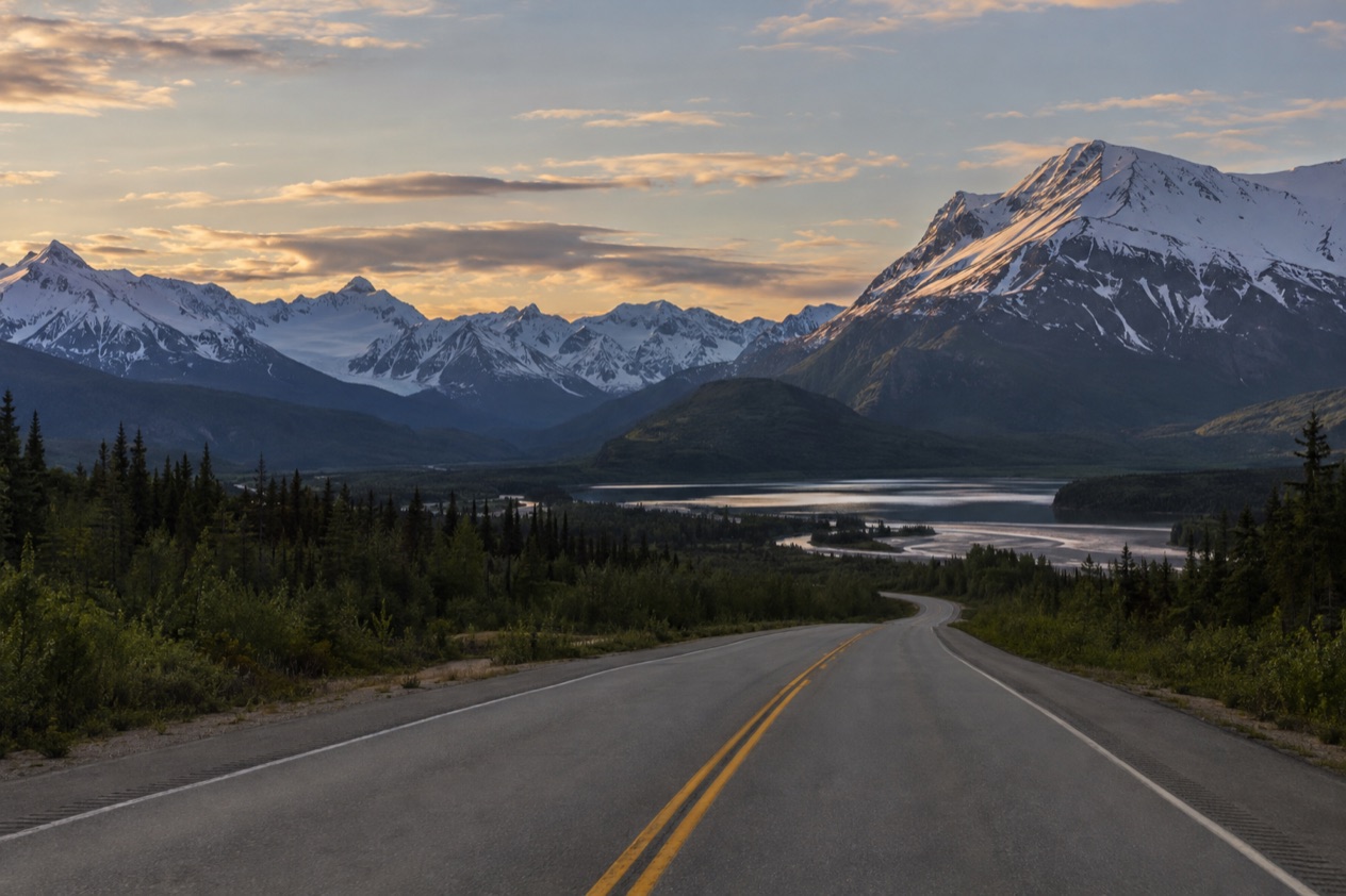 A highway in Alaska