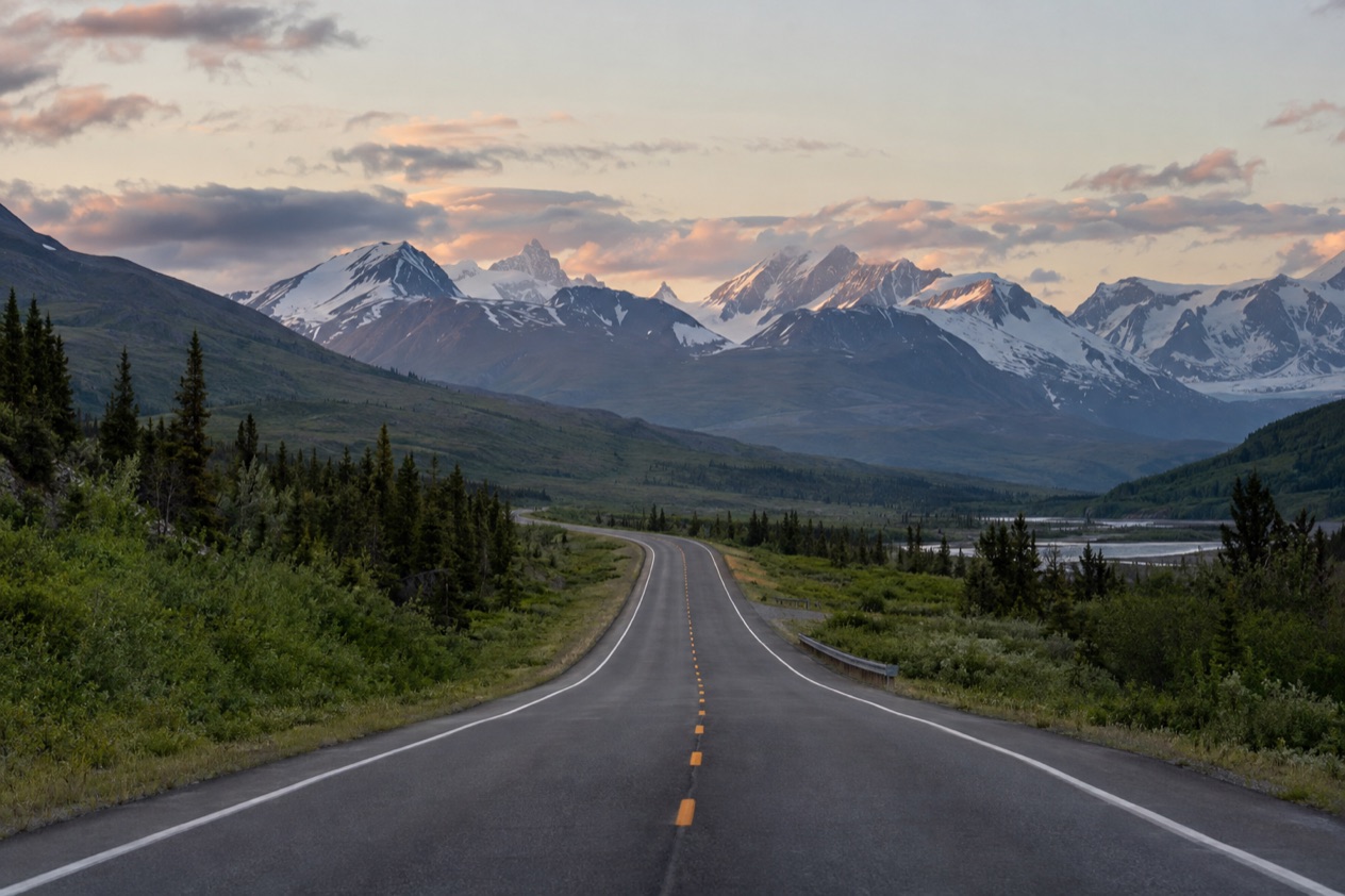 A highway in Alaska