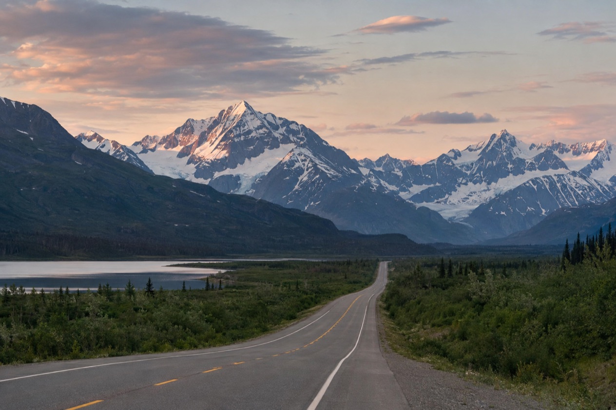 A highway in Alaska