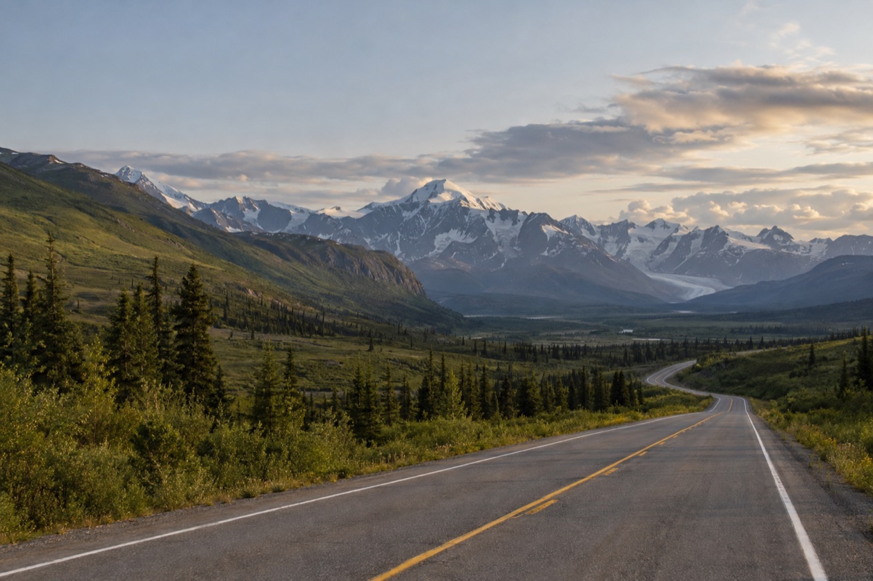 A highway in Alaska