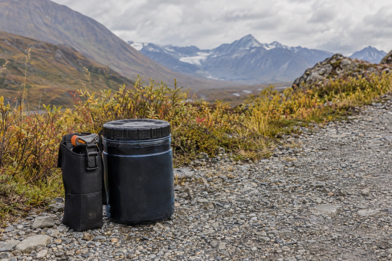 Bear gear on a trail