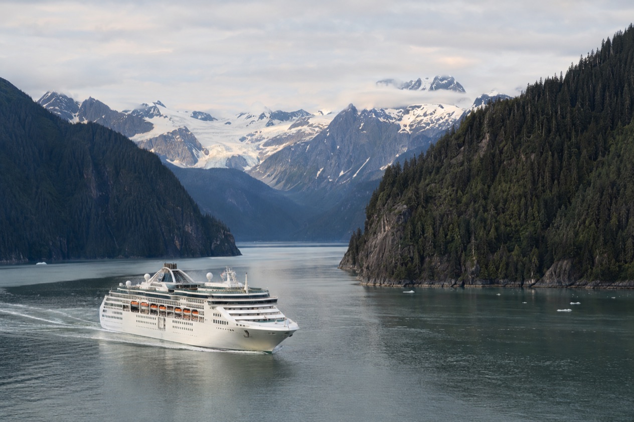 A cruise ship in Alaska
