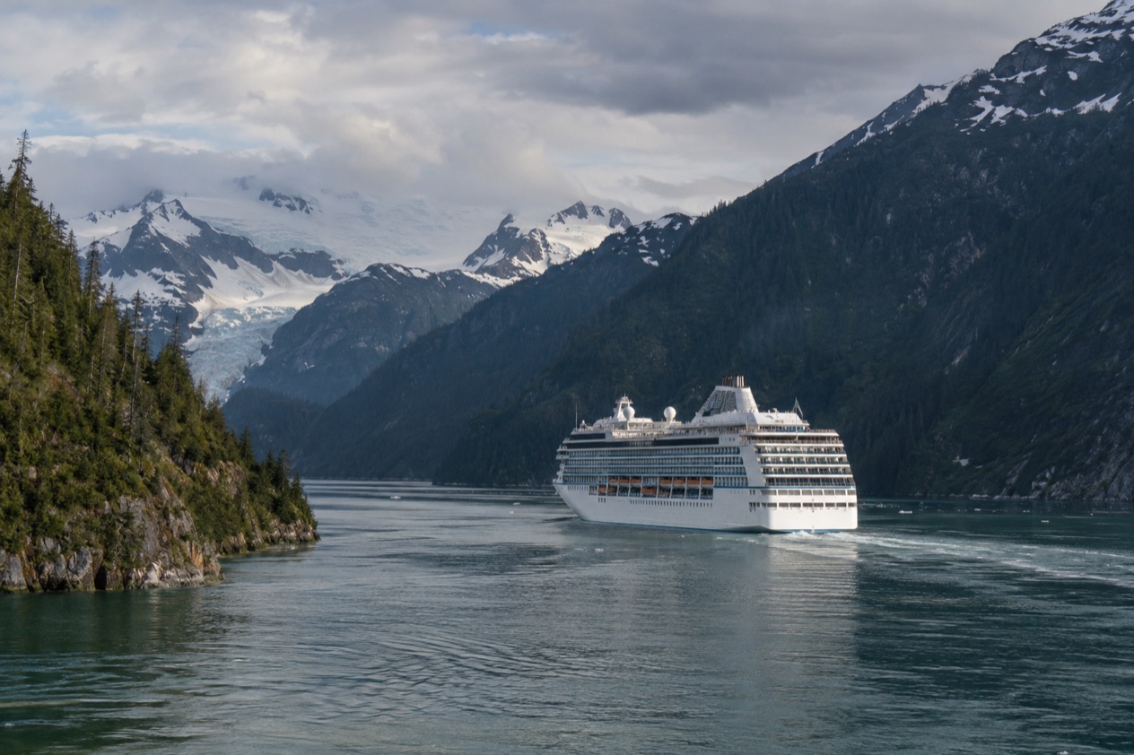 A cruise ship in Alaska