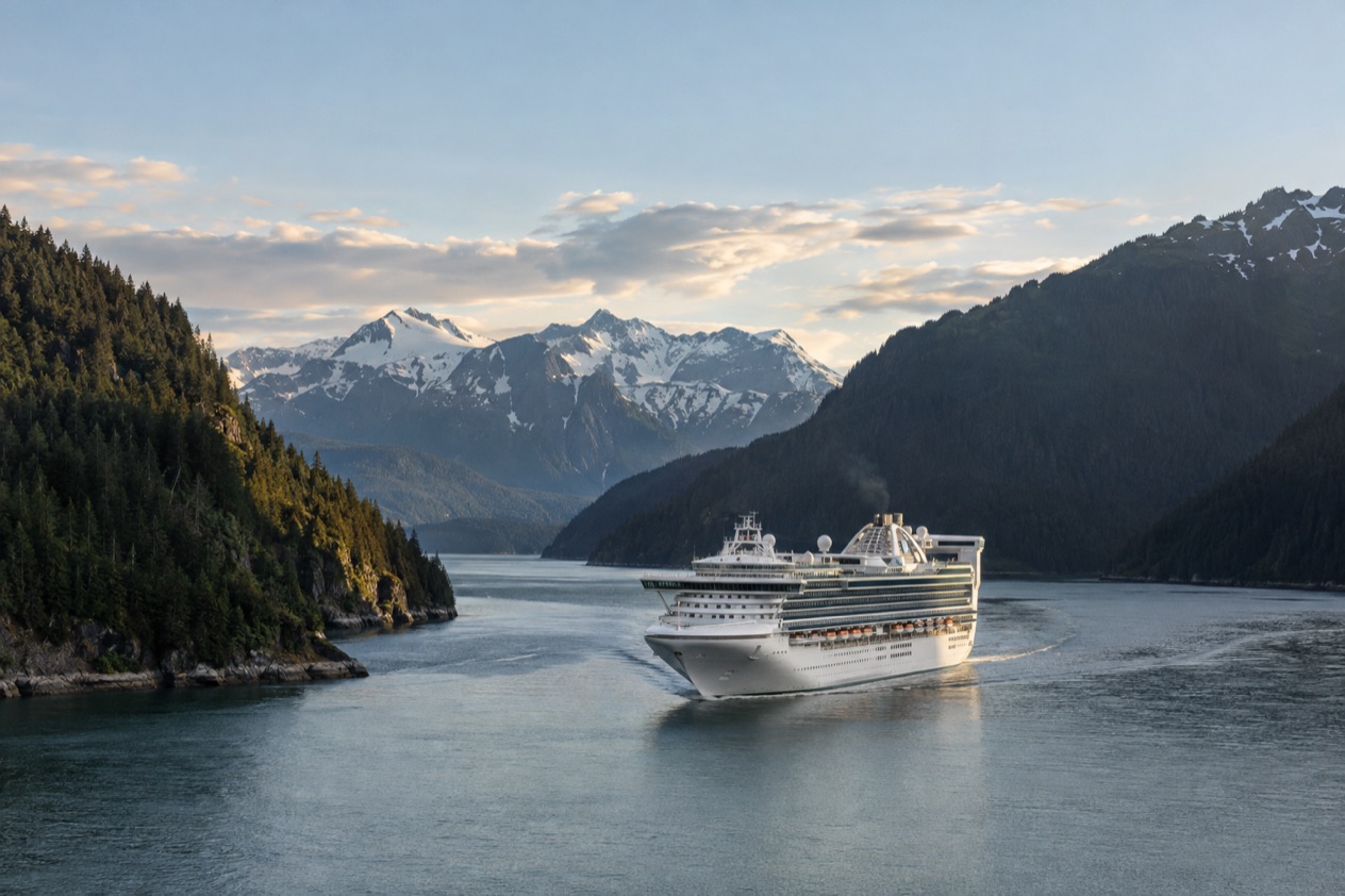 A cruise ship in Alaska