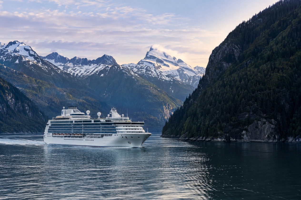 A cruise ship in Alaska