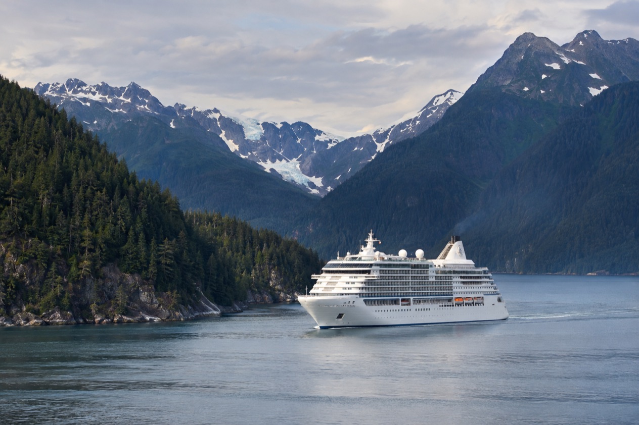 A cruise ship in Alaska
