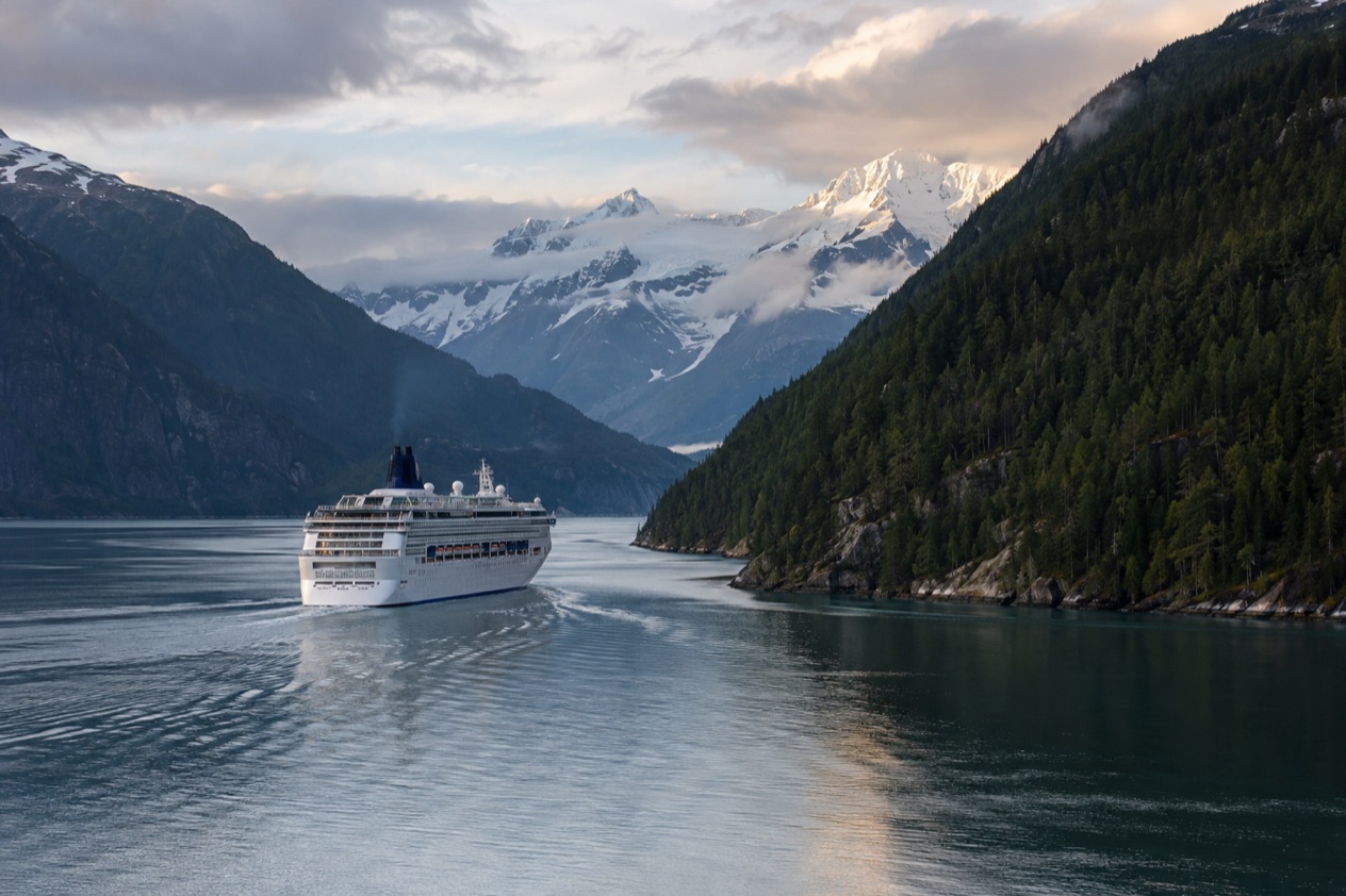 A cruise ship in Alaska