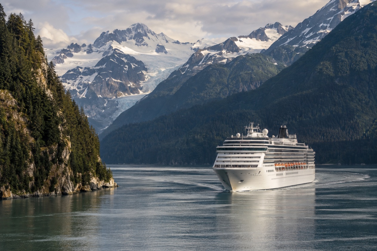 A cruise ship in Alaska
