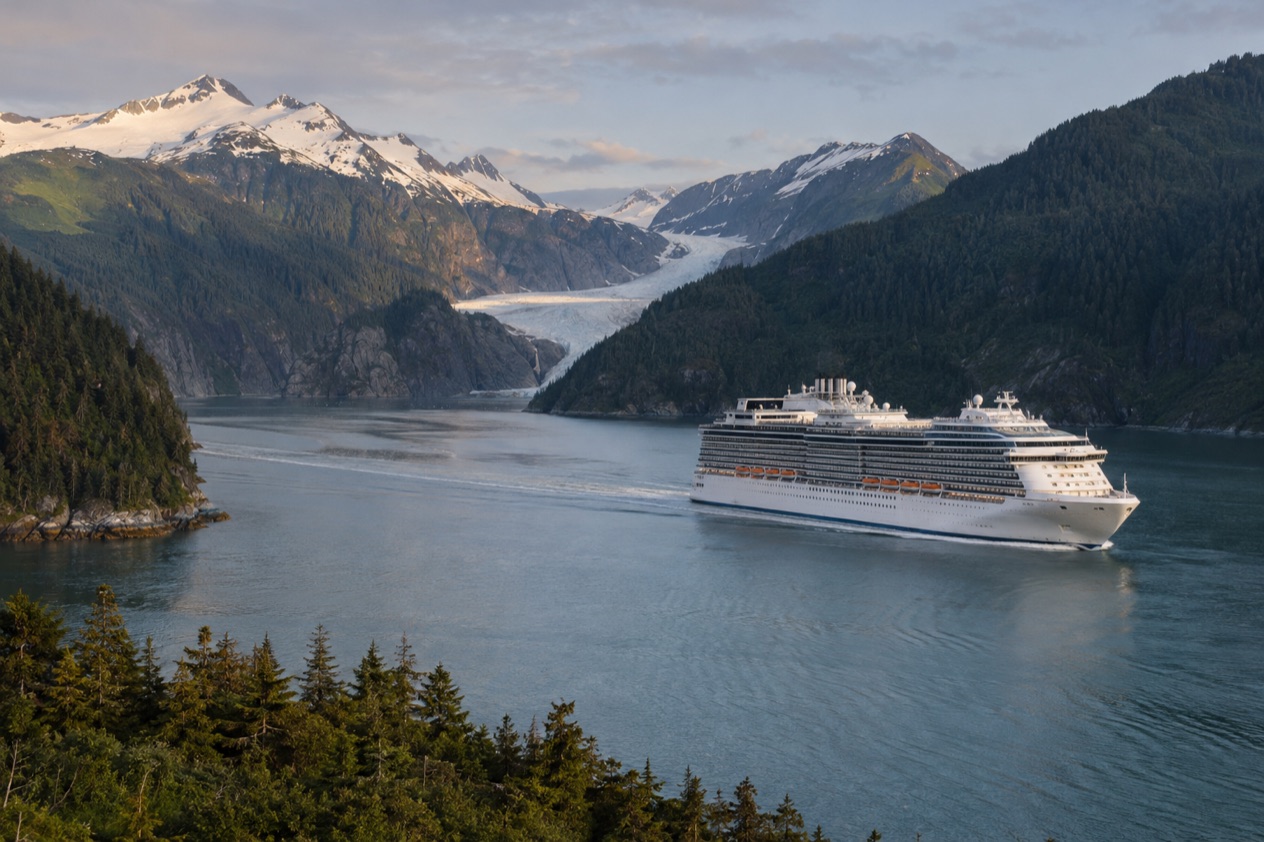 A cruise ship in Alaska
