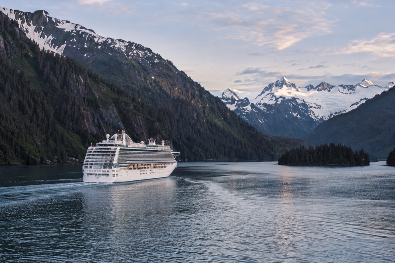 A cruise ship in Alaska
