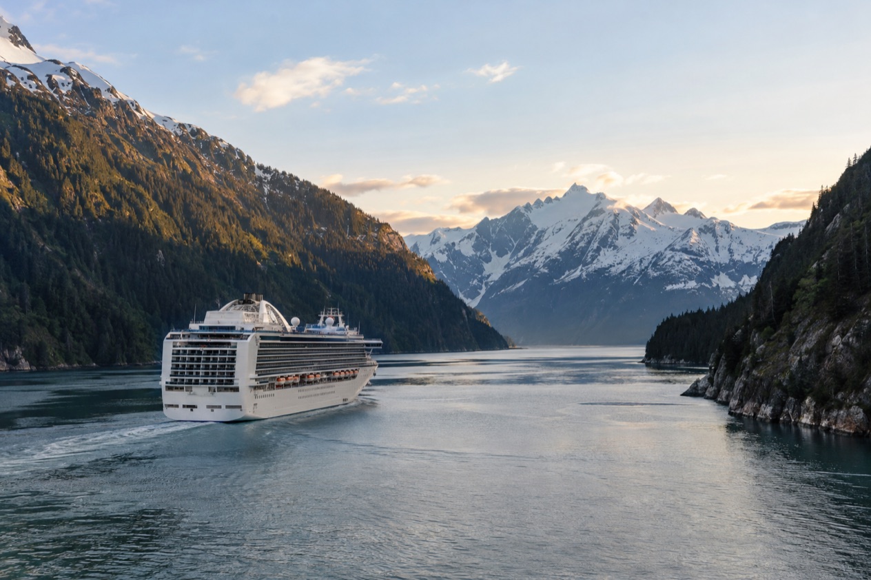 A cruise ship in Alaska