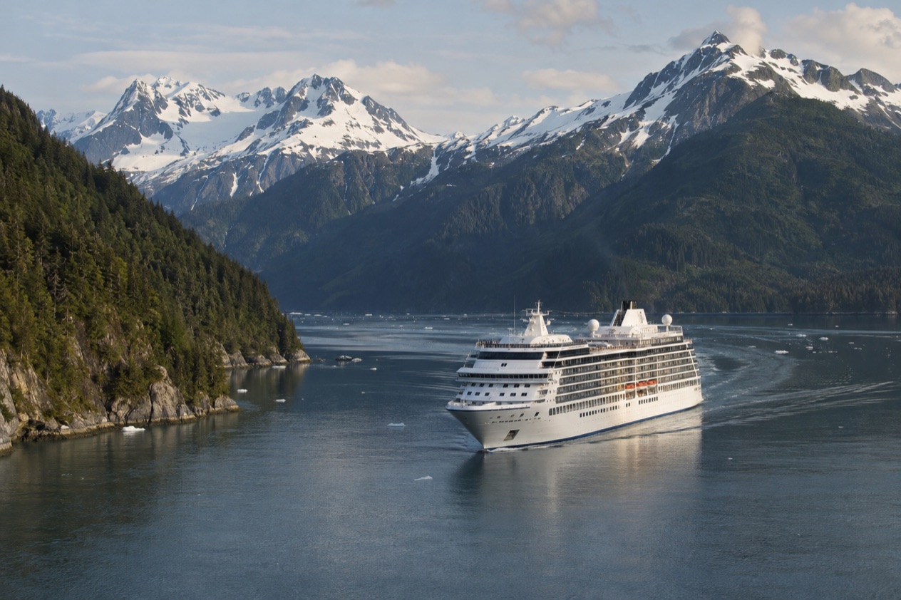 A cruise ship in Alaska