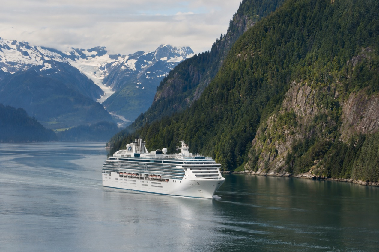 A cruise ship in Alaska