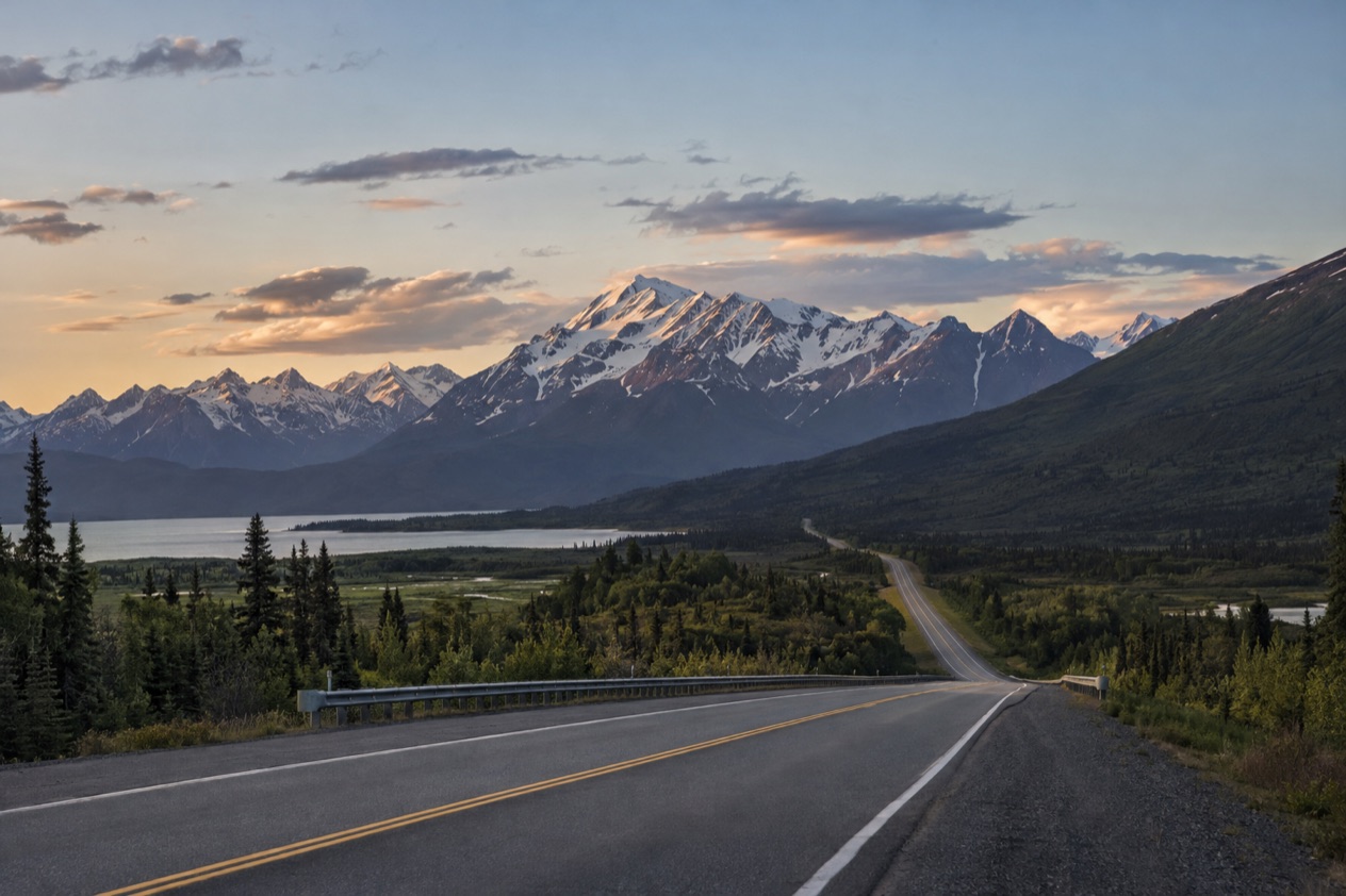 A highway in Alaska