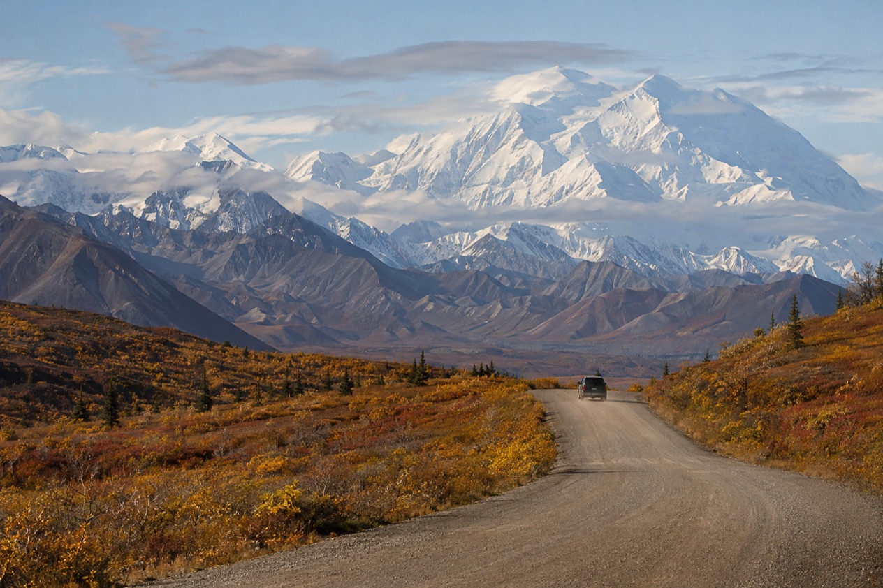 The Park Road in autumn