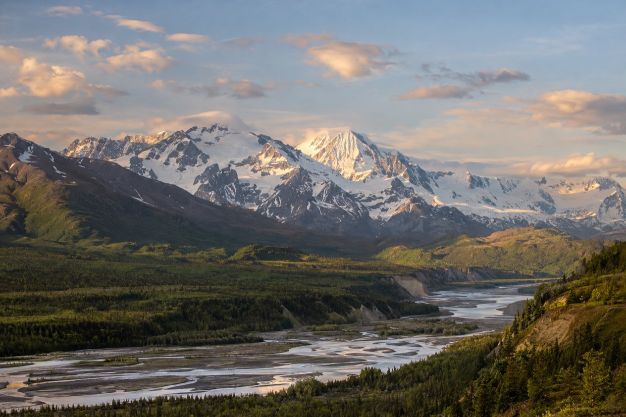 The mountains and valleys of Alaska