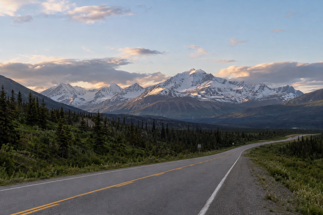 A highway in Alaska