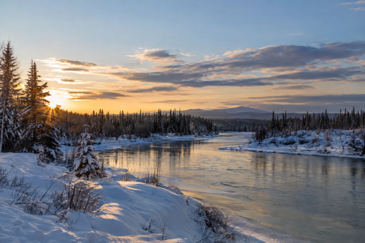The Interior near Fairbanks in late winter