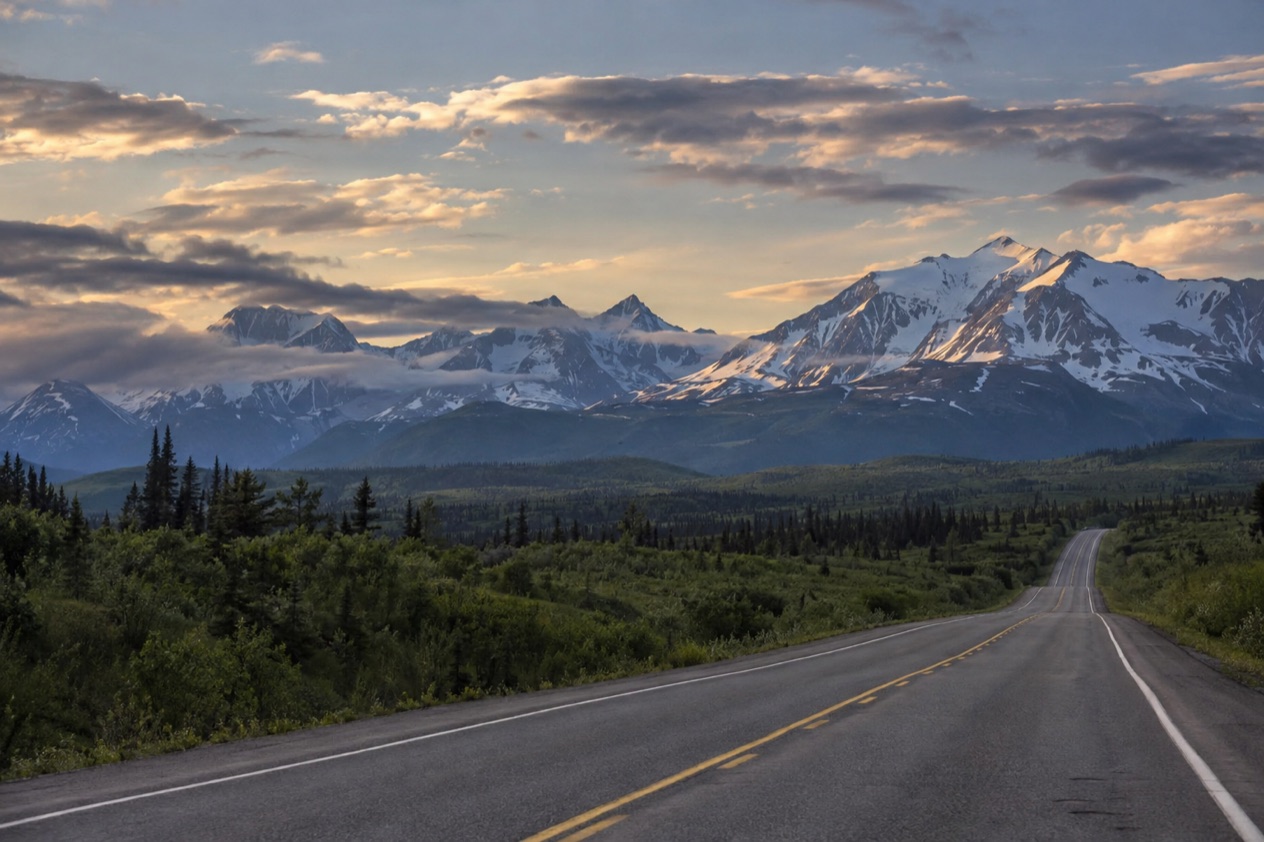 A highway in Alaska