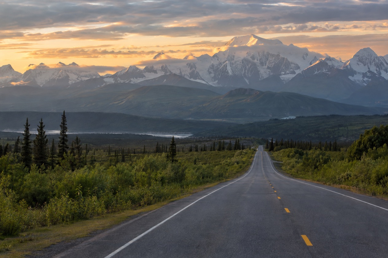 A highway in Alaska