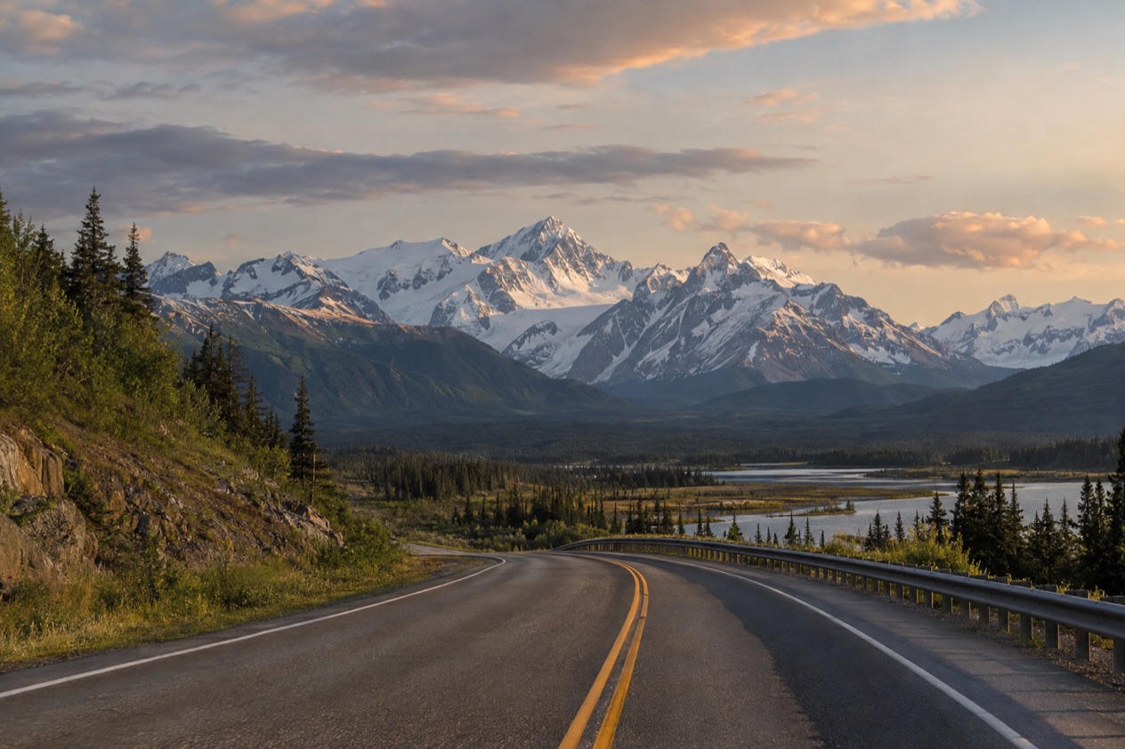 A highway in Alaska
