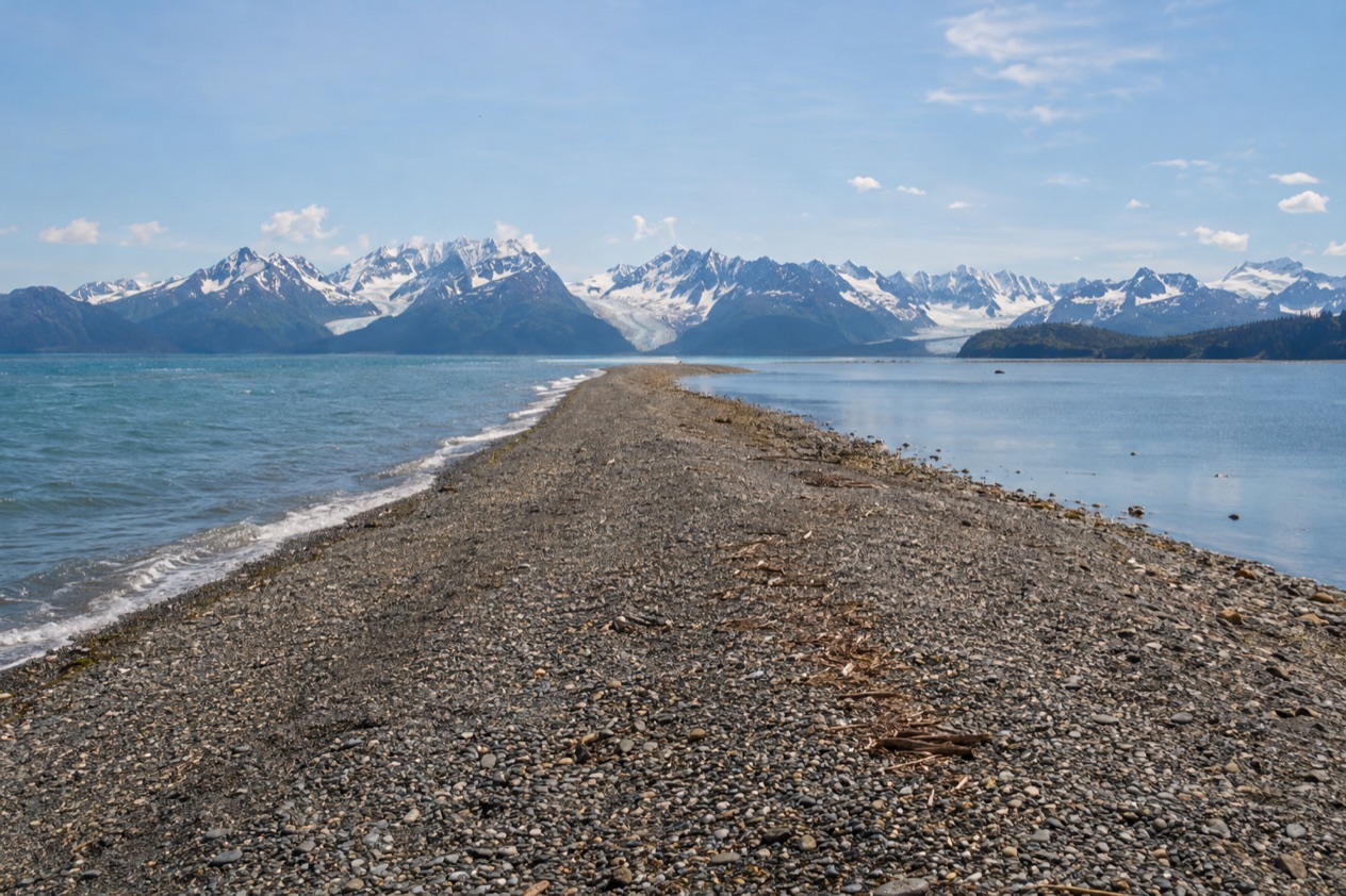 The Homer Spit and Kachemak Bay in summer