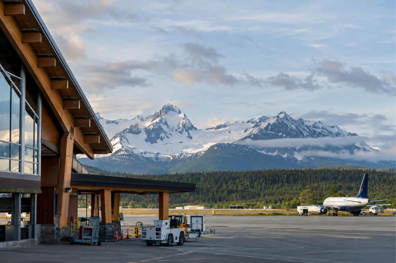 An airport in Alaska