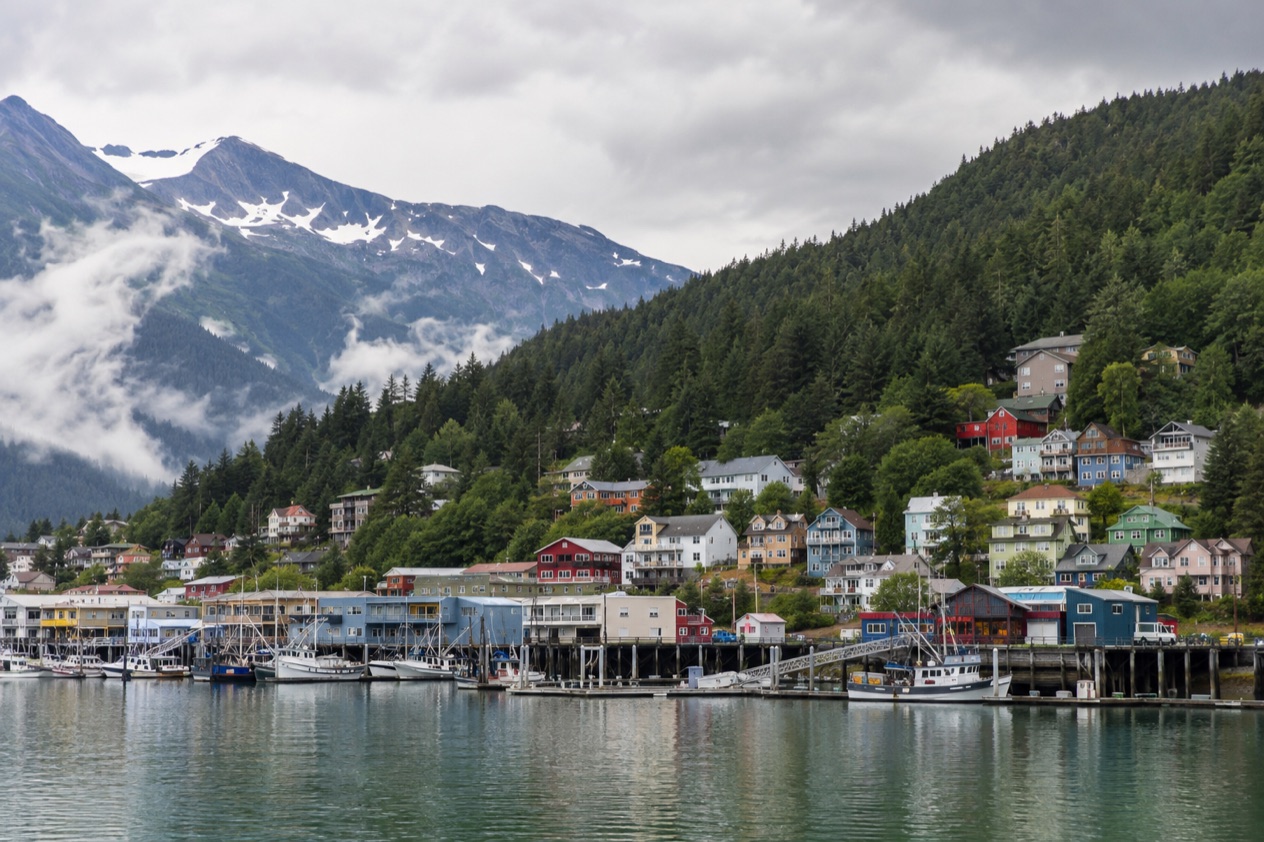 Juneau under its mountains