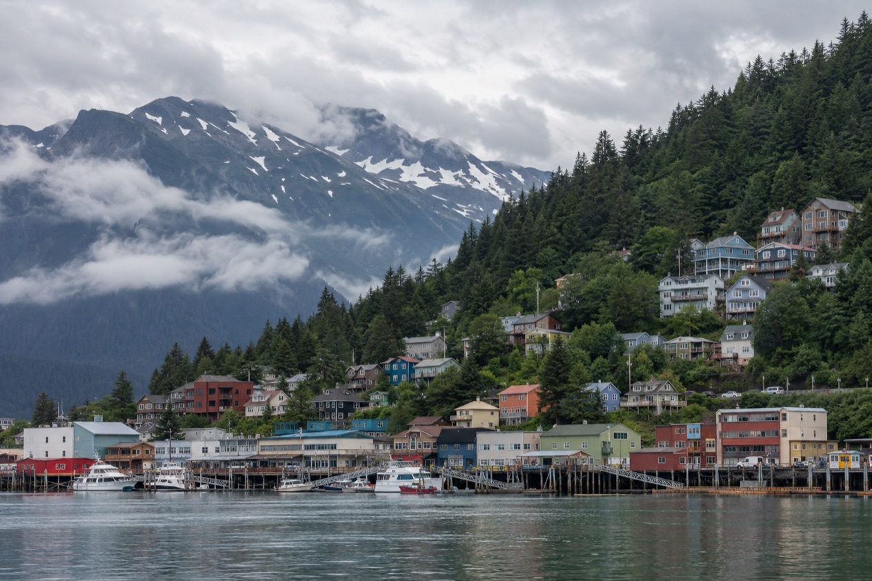 Juneau under its mountains