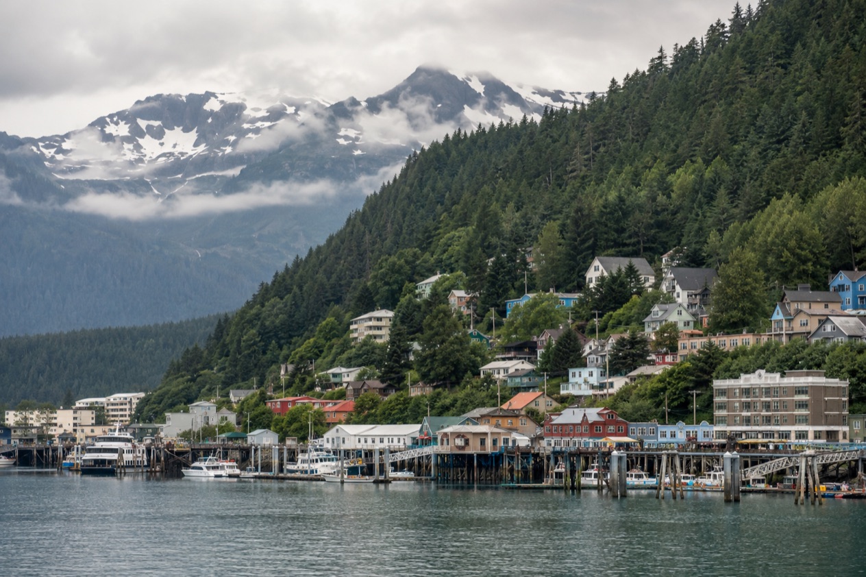 Juneau under its mountains