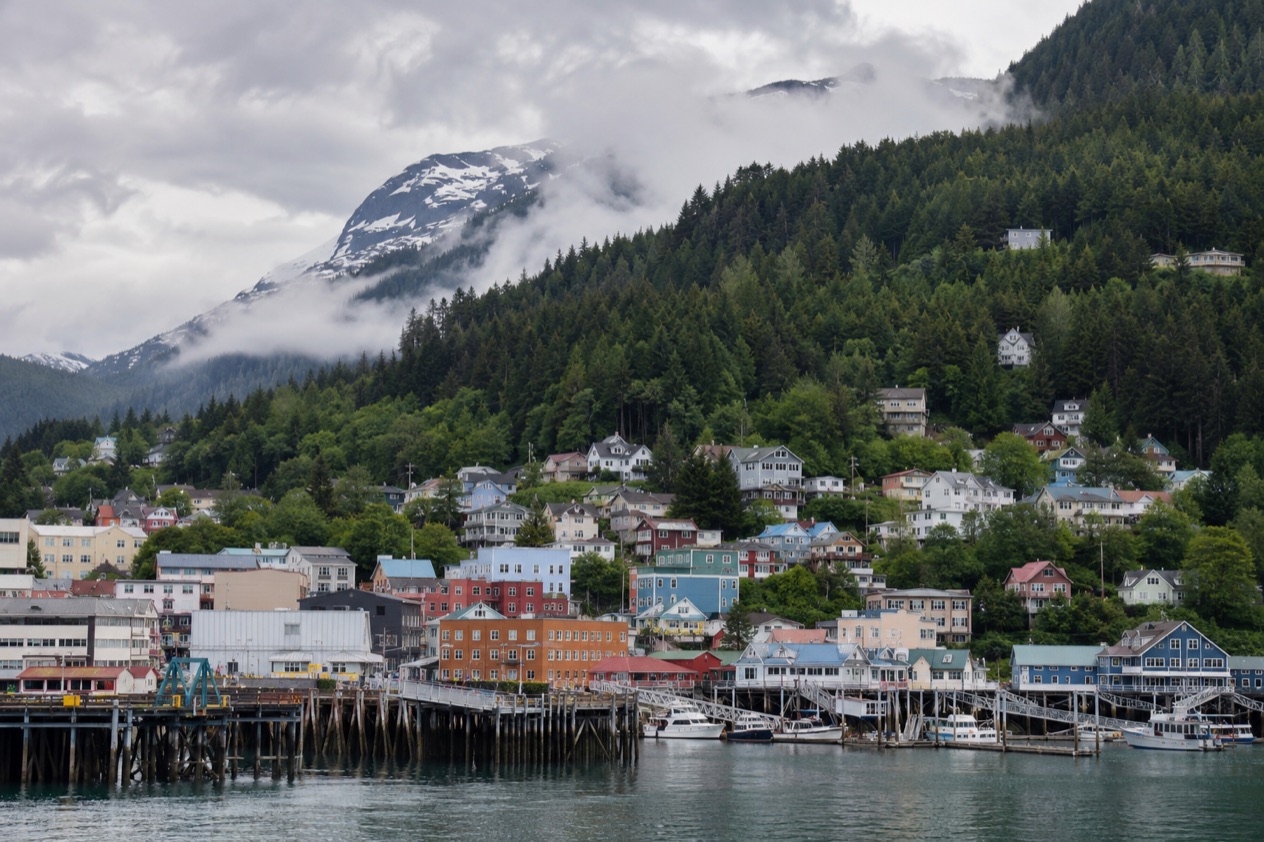 Juneau under its mountains