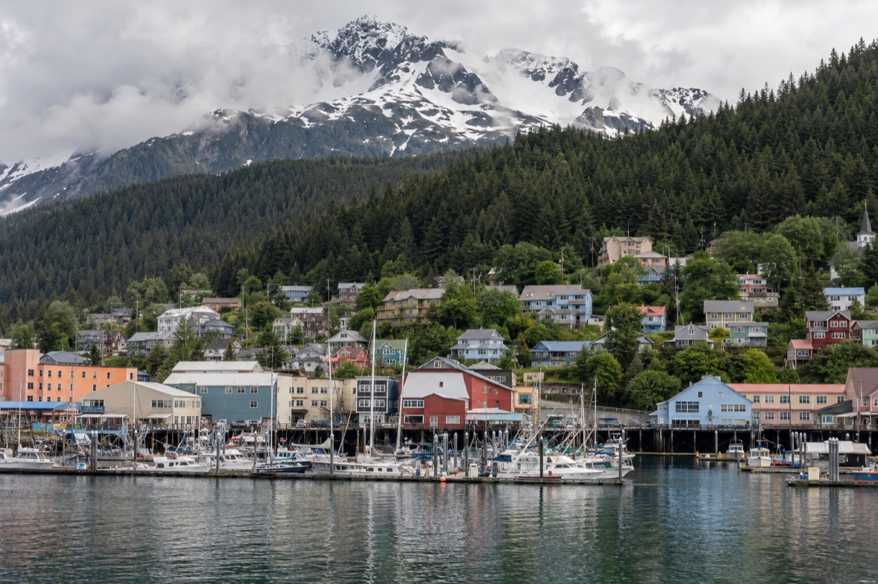 Juneau under its mountains