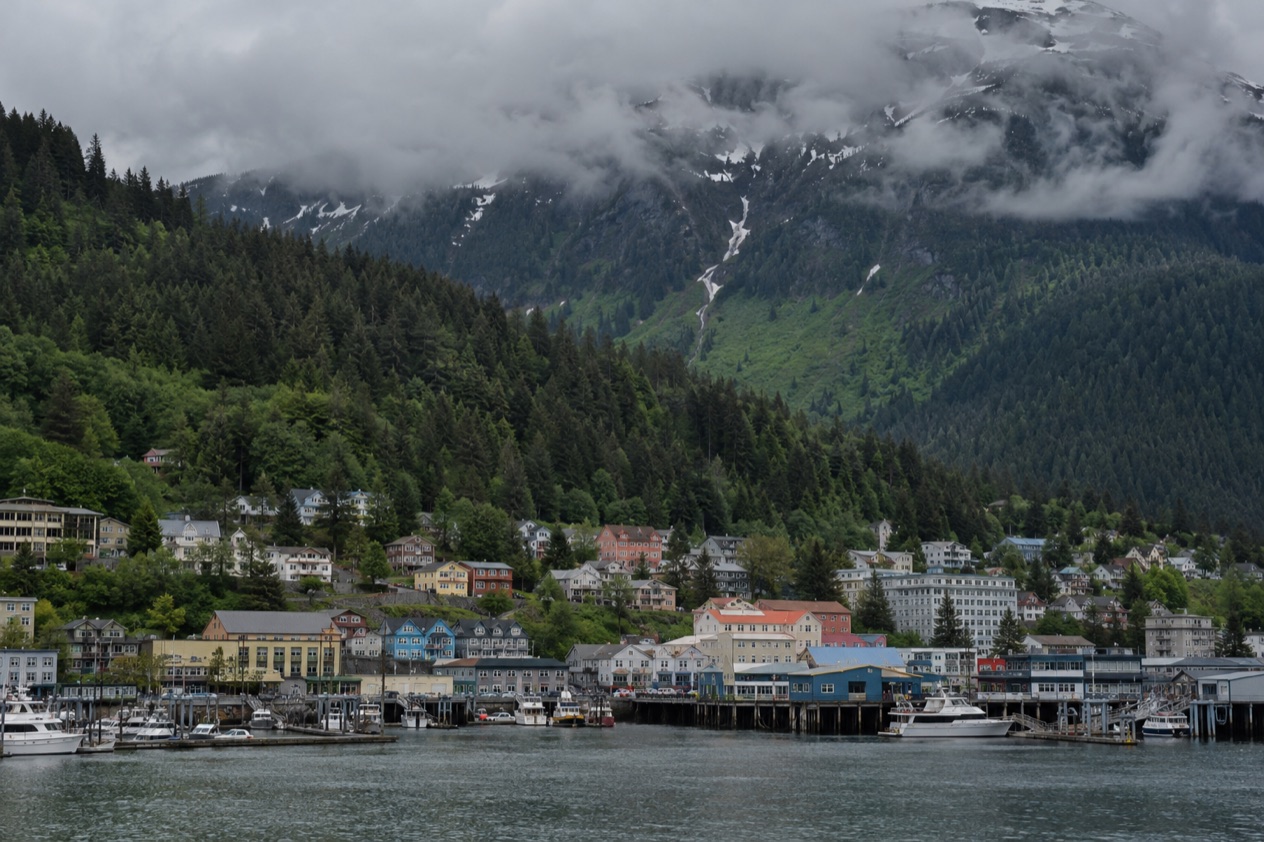 Juneau under its mountains