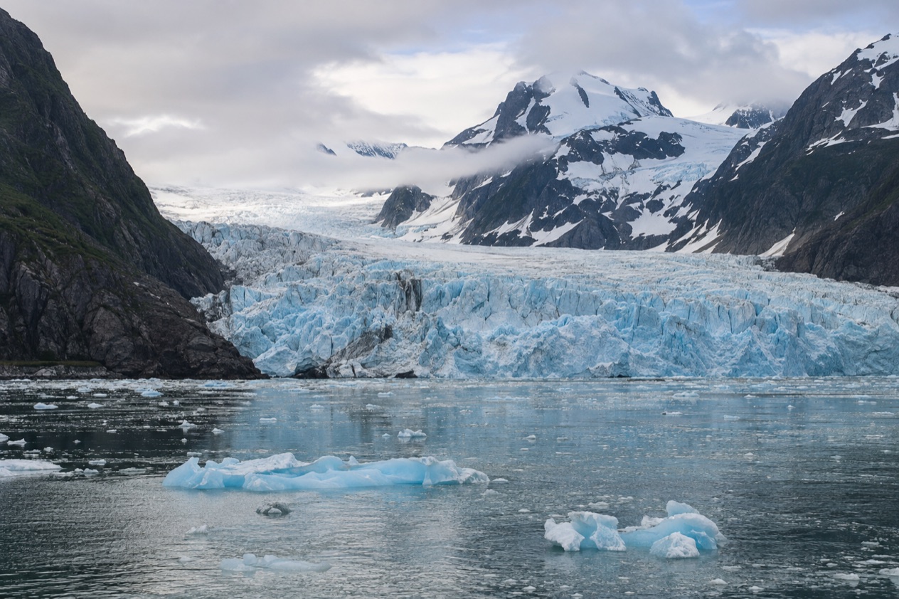 A glacier in Kenai Fjords