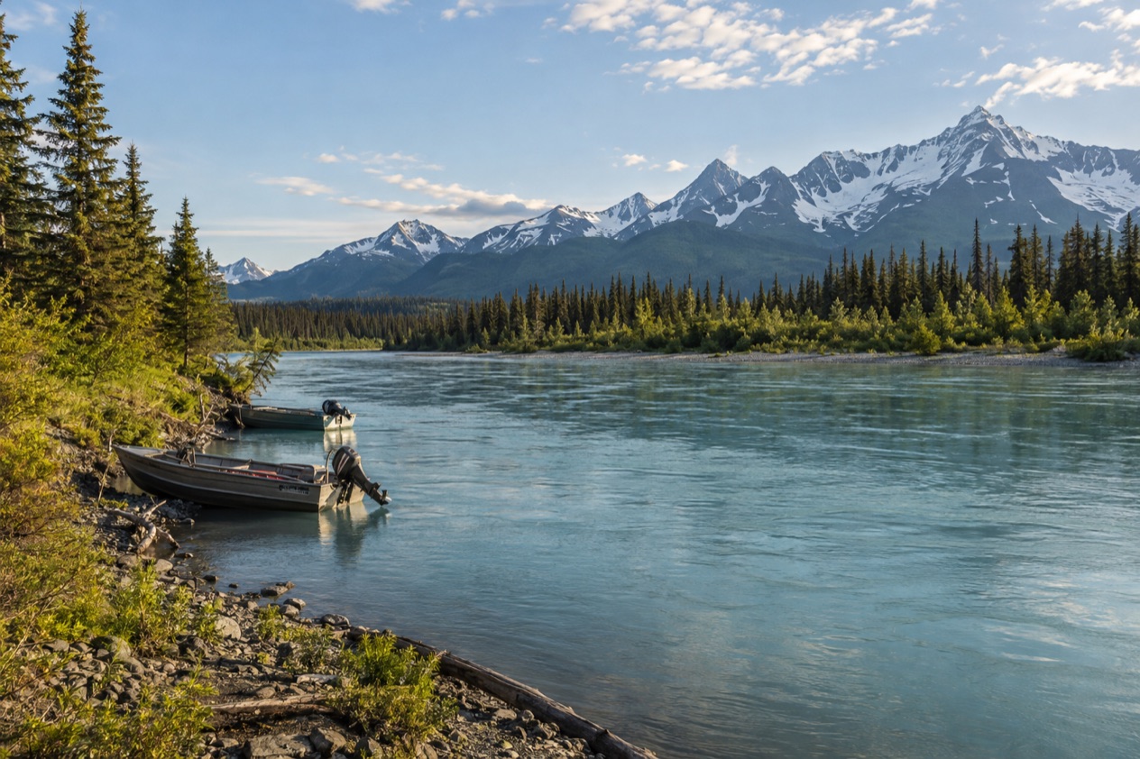 A river on the Kenai Peninsula in summer