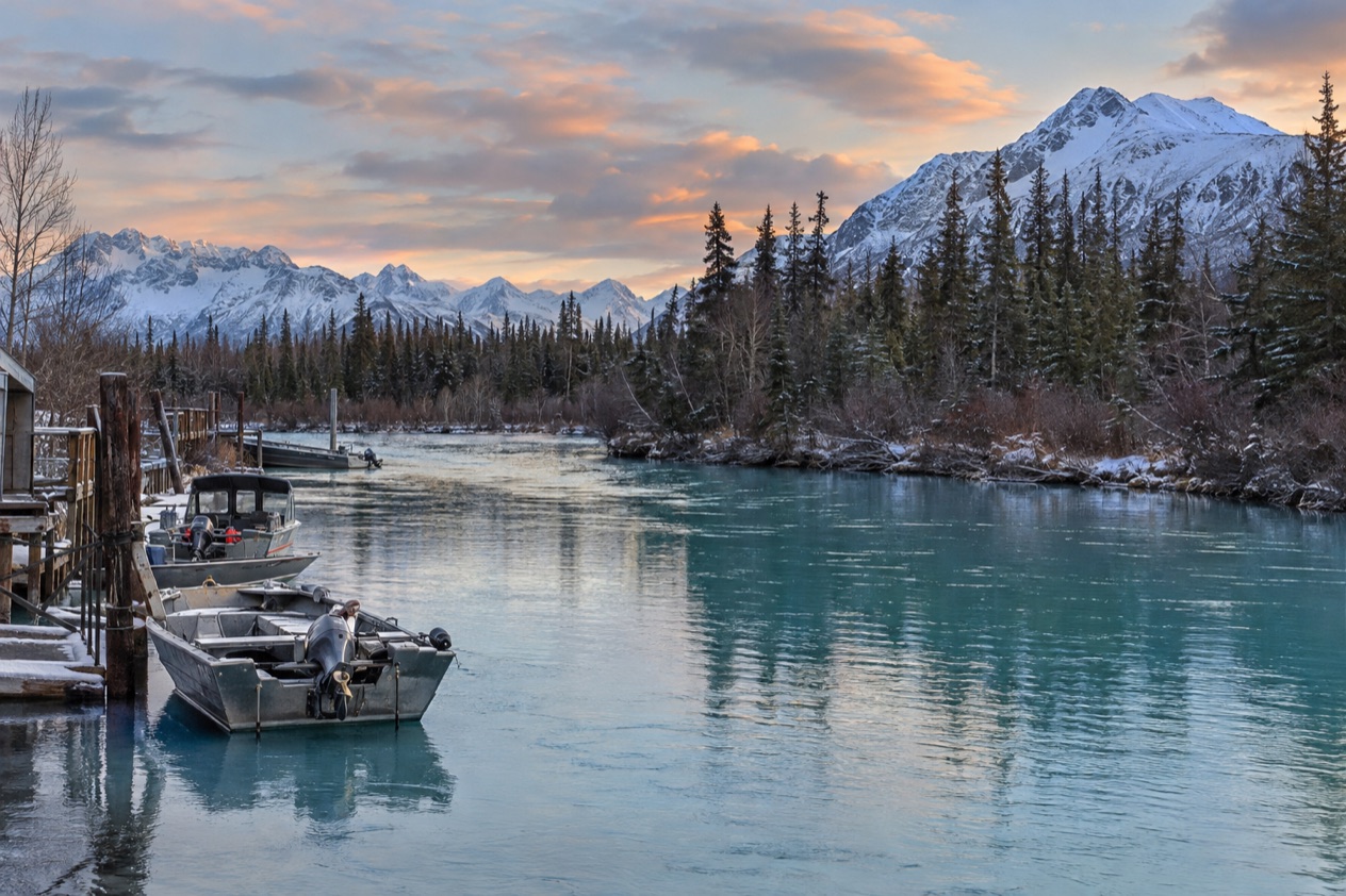 A river on the Kenai Peninsula in late fall