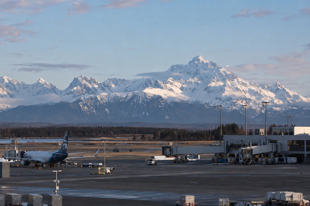 An airport in Alaska