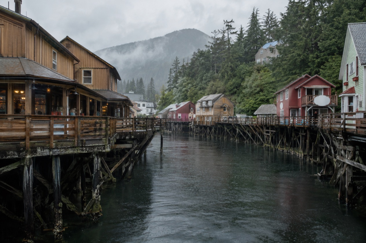 Houses on stilts in Ketchikan